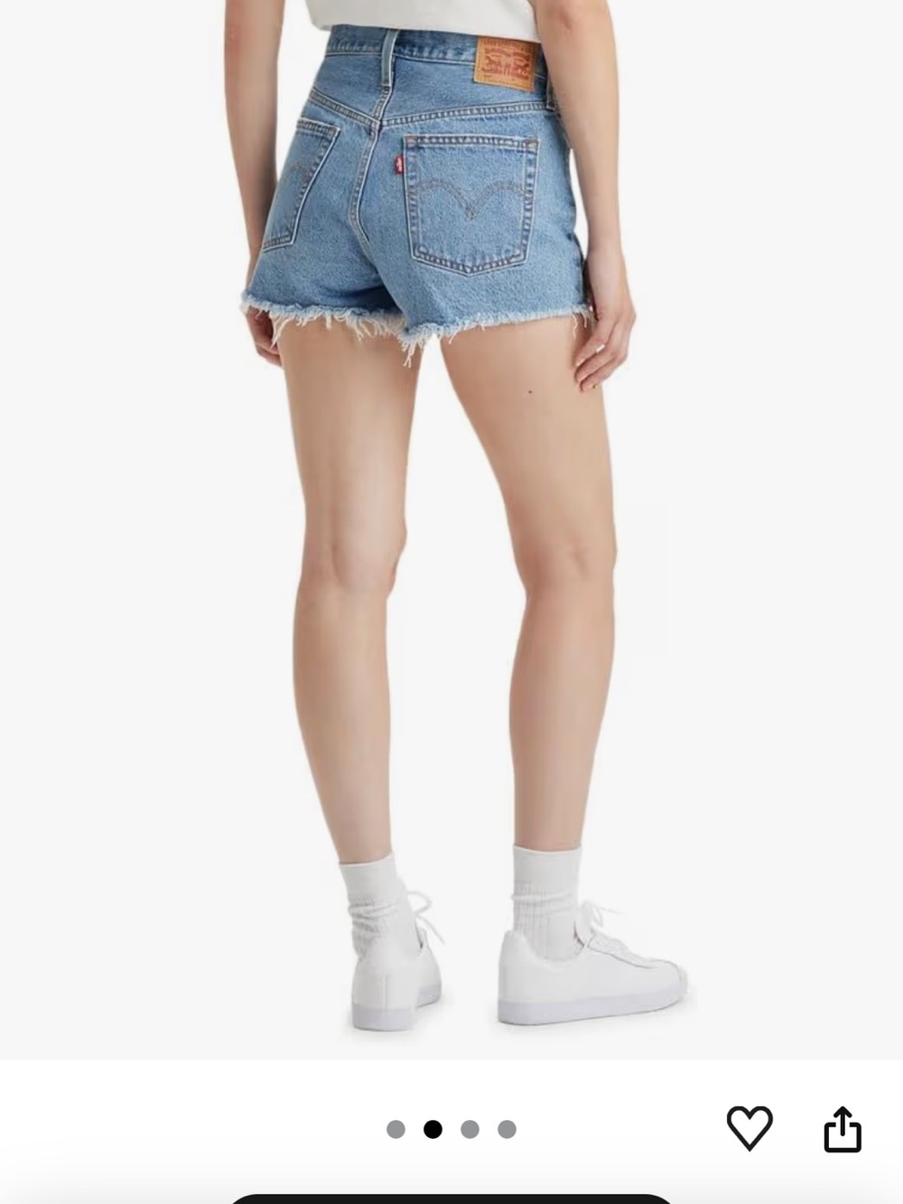 Levi's Light Blue Denim Cutoff Shorts with Frayed Hem